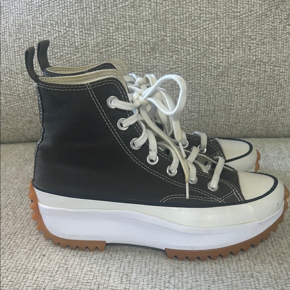 Converse Military Green and White High-Top Sneakers - Picture 5 of 9